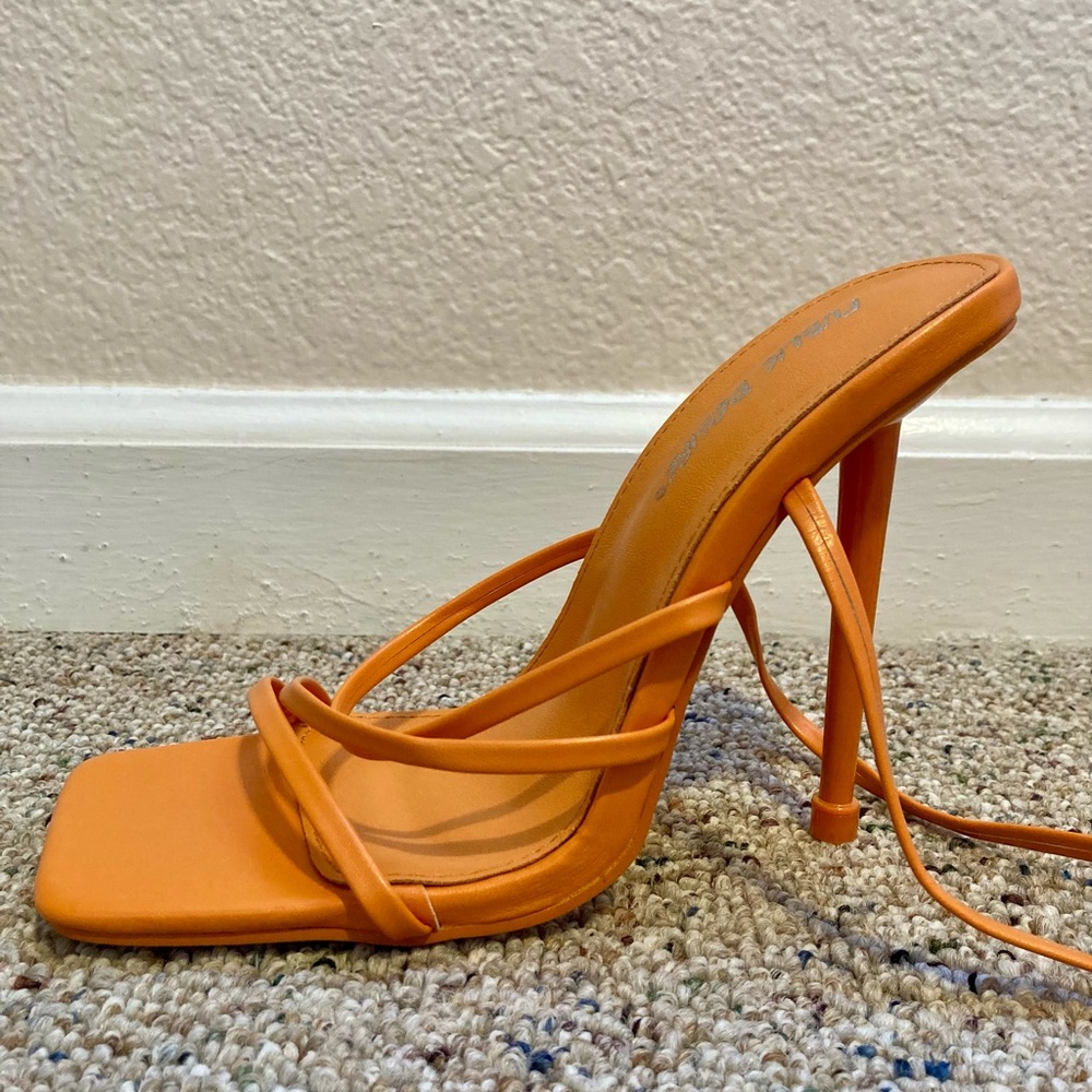 Public Desire Strappy Stiletto Sandal in Orange (New)
